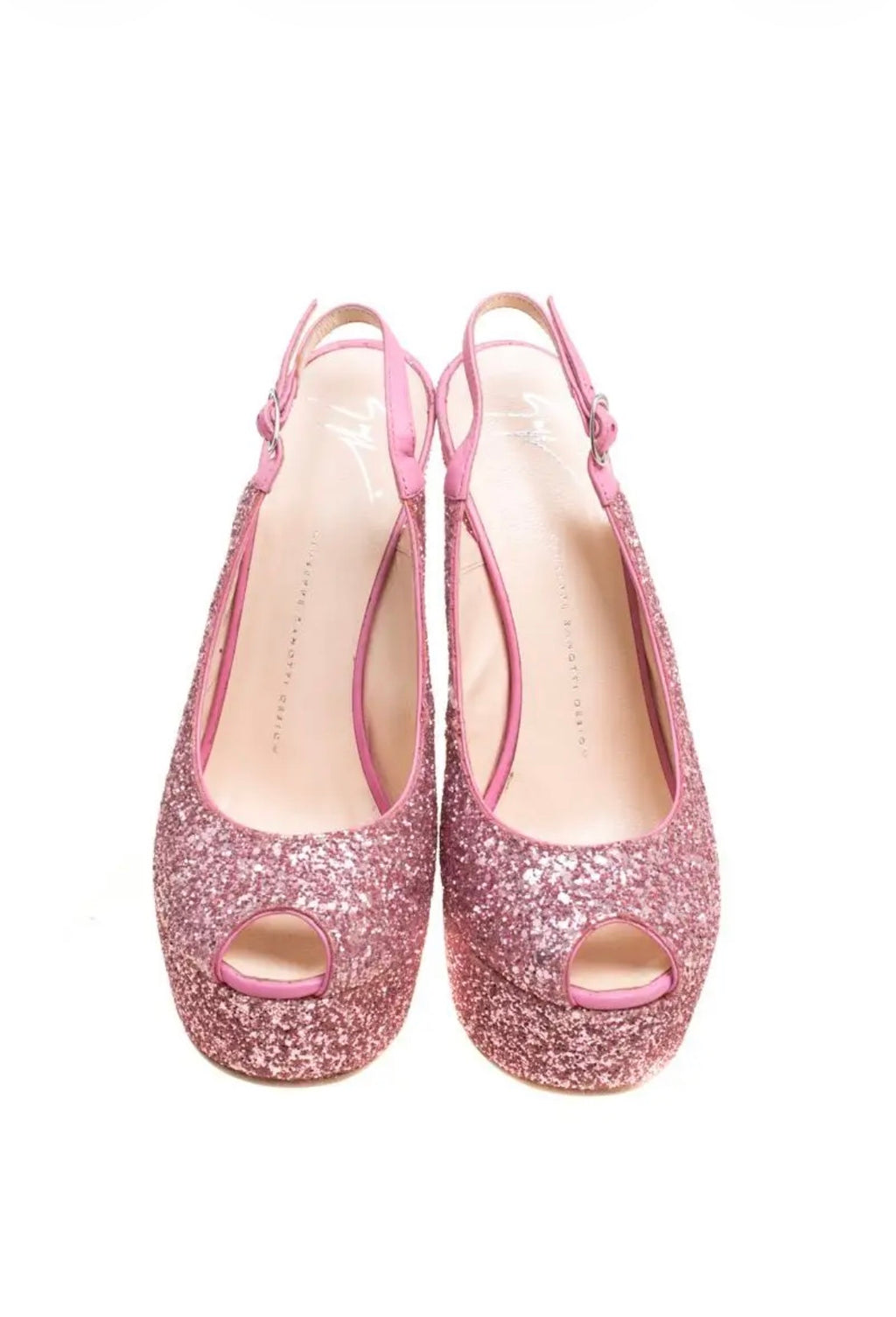 Giuseppe Zanotti CURVE JEM Pink Glitter - size 36 EU