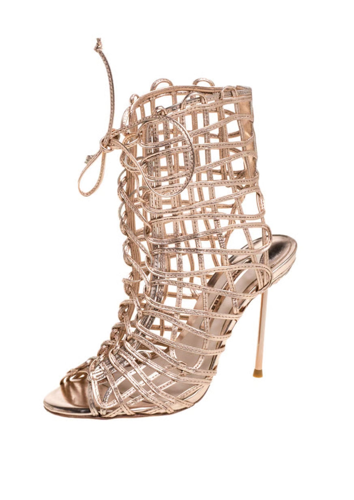 Delphine Metallic Leather Sandals 2015 - size 39 EU