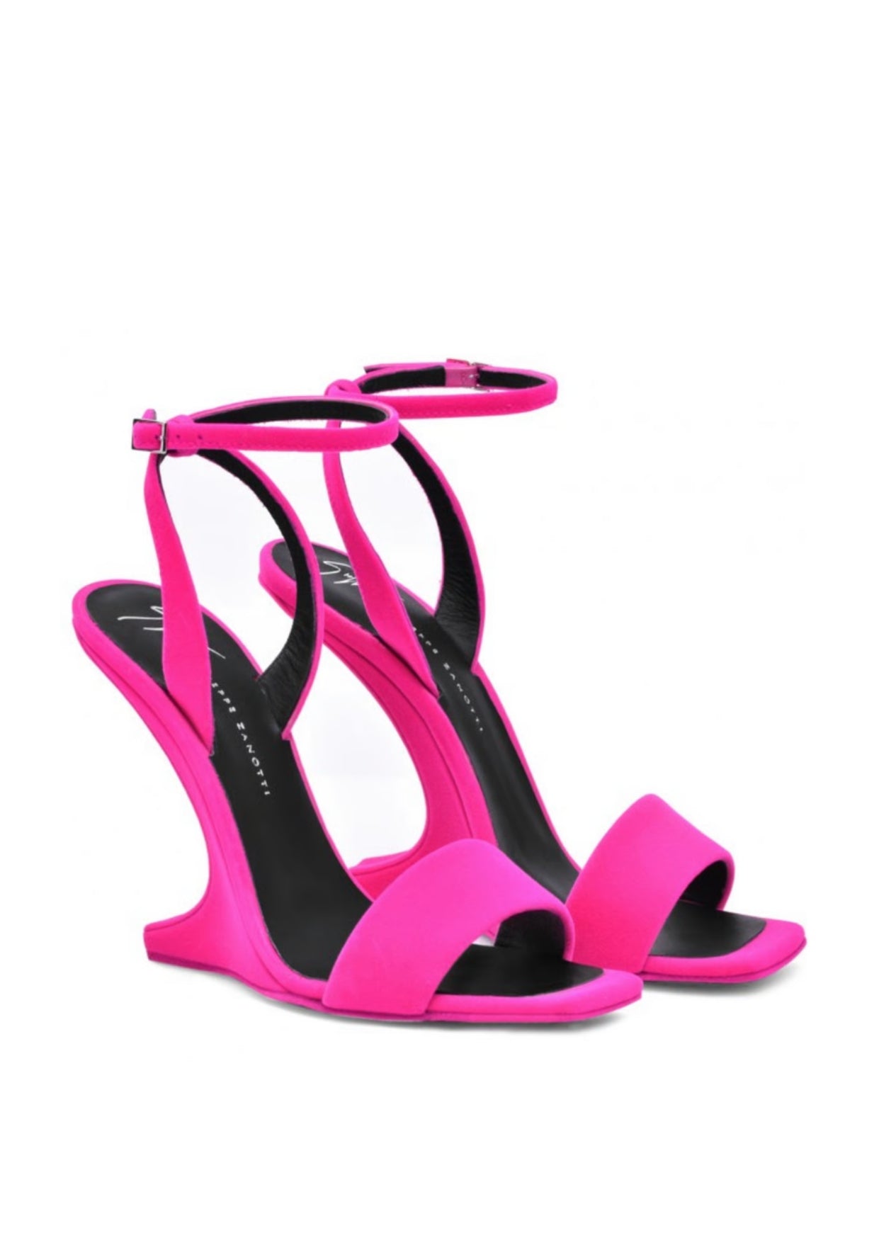 Giuseppe Zanotti Pink Suede Square Toe Miss Unfinished Sandals 2018 - size 37 EU