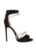 ALAÏA Bead-embellished PVC and suede sandals 2016 - size 40 EU