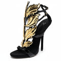 Giuseppe Zanotti Gold and black Leather Cruel Summer - size 40 EU