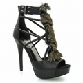 Guess by Marciano Korona Leather Platform fur Gladiator - size 38 EU