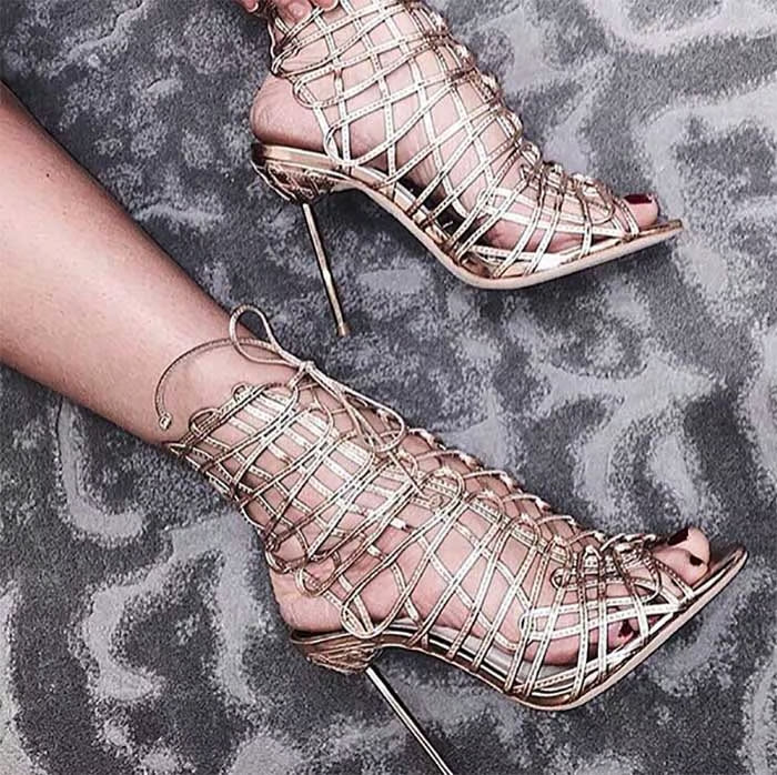 Delphine Metallic Leather Sandals 2015 - size 39 EU
