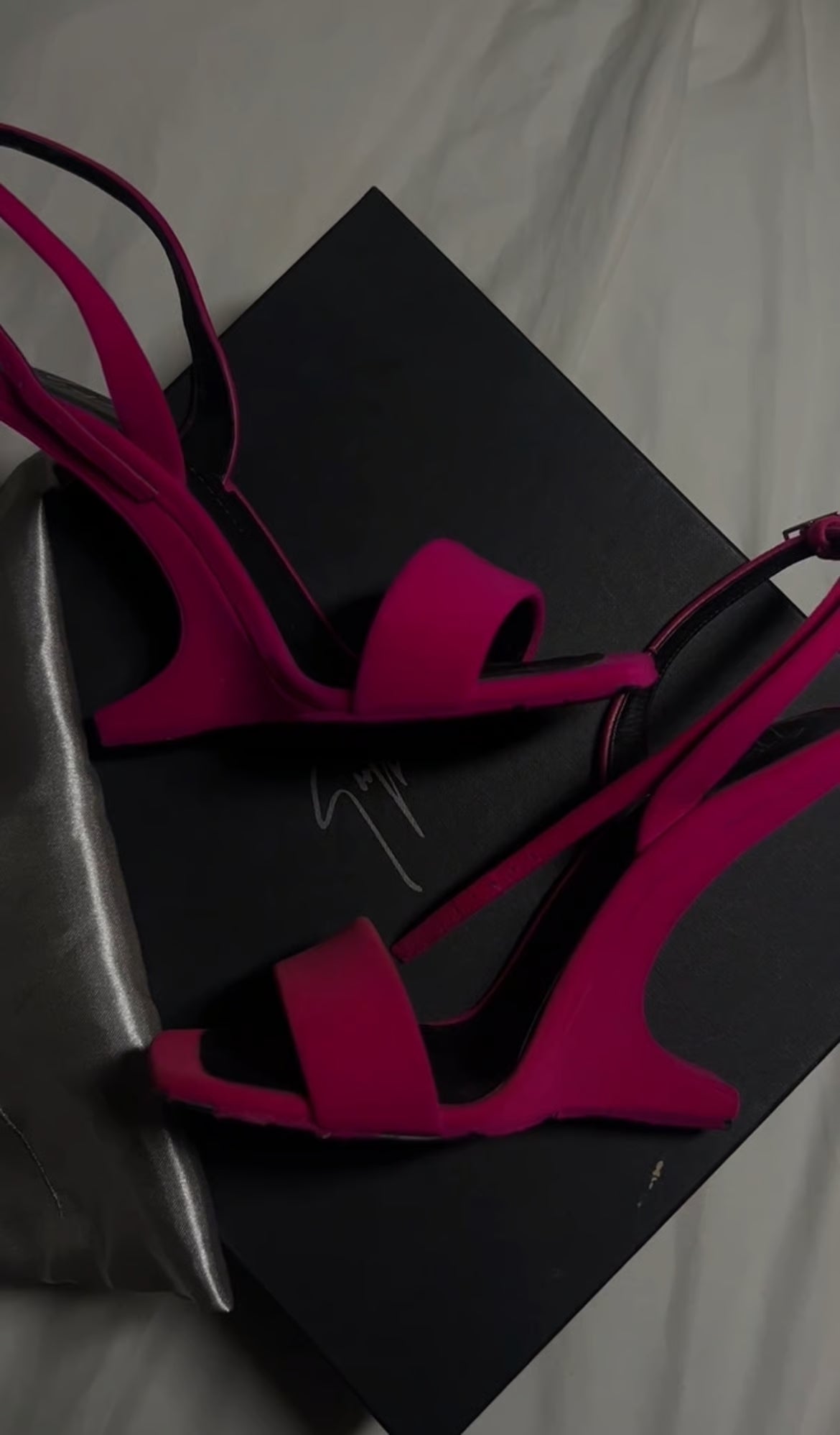 Giuseppe Zanotti Pink Suede Square Toe Miss Unfinished Sandals 2018 - size 37 EU